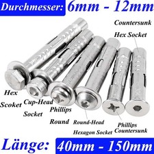 Spreizbolzen Beton Deckenhaken Spreizanker 304/316/201/Farbe Zink/Ringe/Dreieck