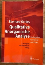 Qualitative Anorganische Analyse Eberhard Gerdes