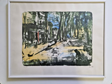 Werner Lichtner-Aix - Strassenszene, 1976, farbige Lithografie (?) Nr. 25/40