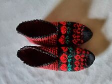 Selbstgestrickte Bettschuhe/Puschen oder für Stiefel Gr. 37