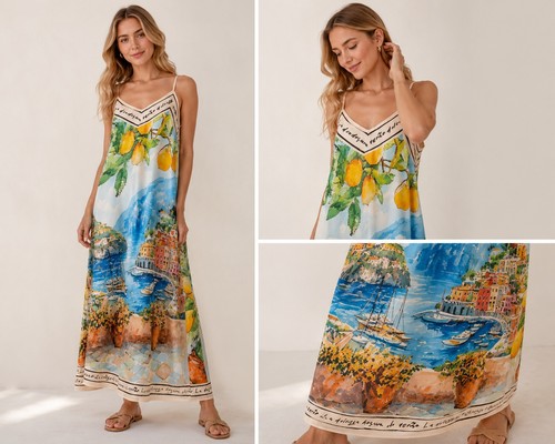 Kleid zitrone lang - zitrone,