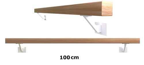 Holz eiche wandhandlauf eckig - eiche,