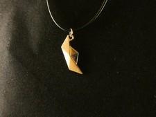 Boot Anhänger mit Kette 24 Karat Vergoldet Pater Schiff Boot Meer Charm Faltboot