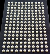 selbstklebende Halbperlen rund 3 mm creme