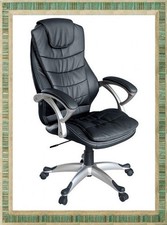 Bürostuhl Chefsessel Drehstuhl Büro Stuhl Schreibtischstuhl Ökolder schwarz BS09