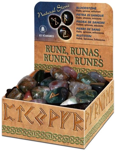 Scarabeo runenset heliotrop - runenset,