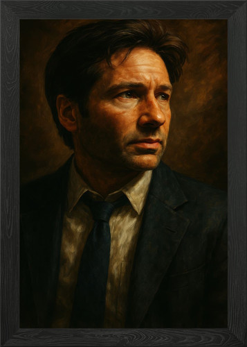 Fox mulder portrait gerahmtes - fox,