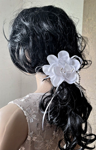Kopfschmuck haarschmuck weiß - kopfschmuck,