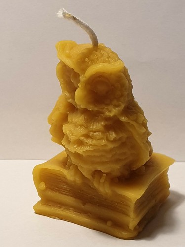 Bienenwachskerze eule auf - bienenwachskerze,