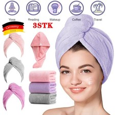 3X Microfaser Kopfhandtuch