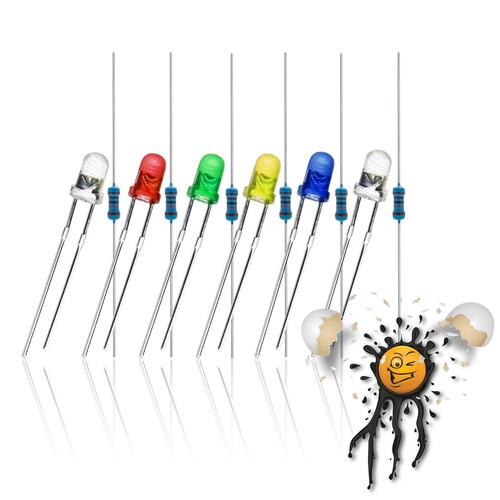 3mm led teile - 3.3v, 6v