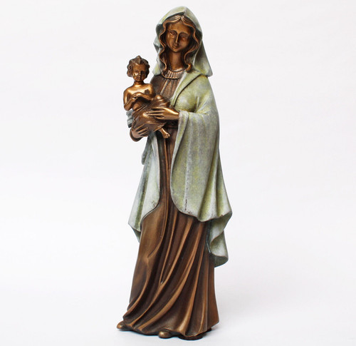 Bronze figur madonna mit kind - madonna,