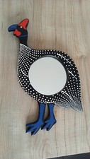 Wandspiegel Vogel Perlhuhn, afrikanische Handarbeit, außergewöhnlich