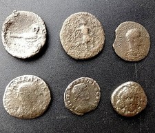 Lot 6 römische und griechische Münzen.400 BC-359 AD.Seltene  Stücke.