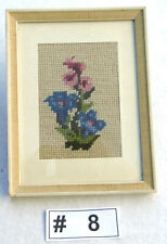 BILD # 8 STICKBILD HANDARBEIT STILLLEBEN BLUMEN 16 x 21 CM