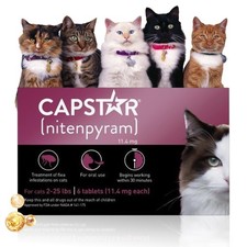 Capstar Nitenpyram 11,4 mg, 6 Tabletten für Katzen mit einem Gewicht von 1–11