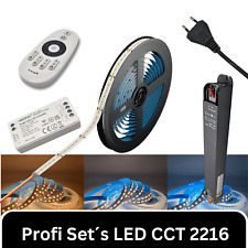 LED Set CCT Stripes 2216 Streifen Band Chips 240 pro Meter 5-10M 2700-6500k weiß
