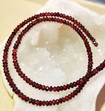 facettierte Granat Kette - 925 Silber - 48 Karat - 42 cm - facettiert - Rot