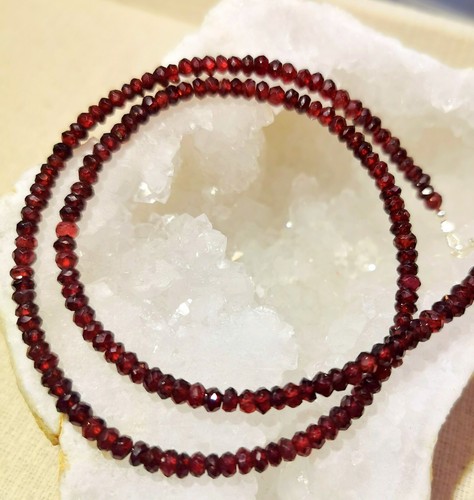 Facettierte granat kette 925 - facettierte,