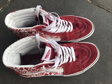 Vans Hoch Rot Mit Vans Logo Größe 42 Herren Unisex Sneaker
