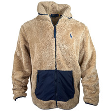 Polo Ralph Lauren Jacke Kuscheljacke Winter RL Performance Oversize XL Braun