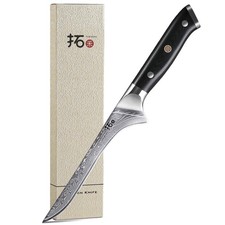TURWHO 6.5Zoll Ausbeinmesser Japan VG10 Damaststahl Fleisch Fisch Filetiermesser