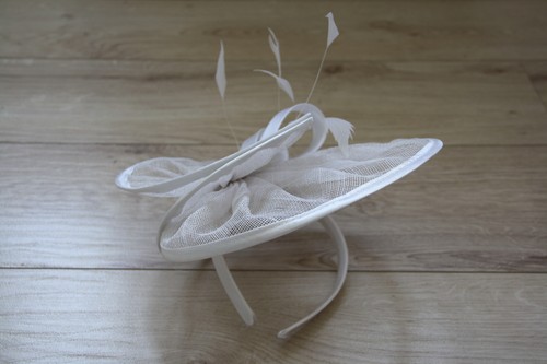 Fascinator weiß hochzeit - fascinator,