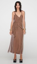 Zara ZW Kleid braun Fransen