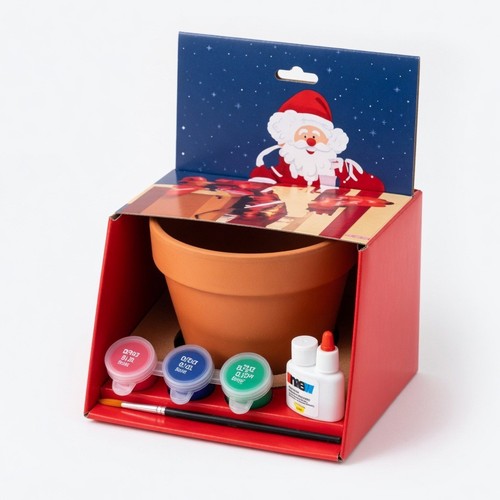 Weihnachtsmann tontopf - weihnachtsmann,