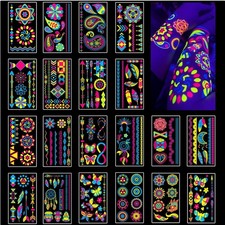20 Blätter Neon Temporäre