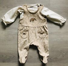 Sterntaler Strampler-Set Jersey Blümchen, beige - Gr. 56 - Wie NEU