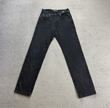 VERSACE JEANS COUTURE Vintage Herren Hose W29 L36 Straight Logo 23113 Schwarz