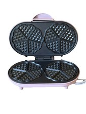 Bestron Sweet Dreams Waffeleisen Pink – Doppel Herzwaffeln, 1200W, Retro