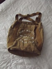Damen HAndtasche braun mt weiß mittel Stoff H&M Druckknopf
