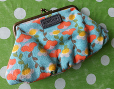 Portemonnaie Geldbeutel Geldbörse groß Retro Look 70er Jahre 70ies Clip Blumen