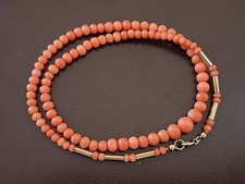 Antik Korallenkette 43 cm 333er Gold- Teile und -Verschluss vom Goldschmied