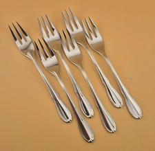 WMF Luxemburg 6 Kuchengabeln Cromargan Guter Zustand