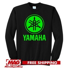 YAMAHA BLACK CREWNECK GREEN