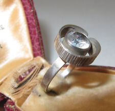 Ring Sten&Laine finnfeelings Turku Finland 925 Silber Bergkristall Gr 51 _ 80er