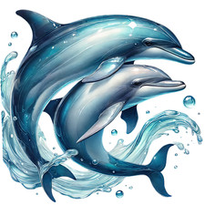 Wandtattoo Aufkleber Delphin