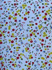 Antike Puppenstuben- Wand- Tapete 60er Jahre kleines buntes Blumen- Muster