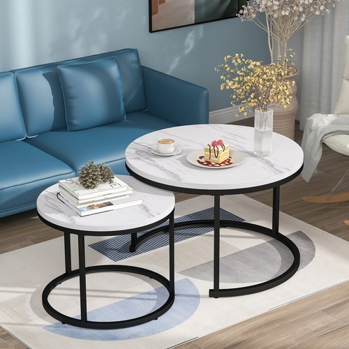 2er set couchtisch - 2er, marmor