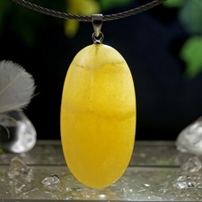 Orangencalcit Anhänger Silber