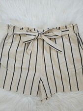 ♥ Blogger Janina Kik Shorts kurze Hose Sommerhose beige grau gestreift L 40 NEU♥