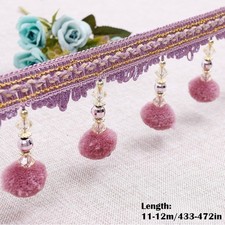 11-12m Bommel Quaste Fransenborte Quaste Perlen Verzierungen gewebt Quaste Rand