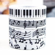 4 Stück schwarz weiß Musik