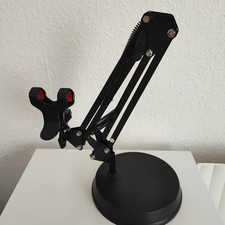 Erweiterbar Handy Halter Halterung Clip Mikrofon Ständer Tischständer Flexibel