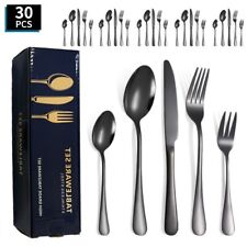 BESTECKSET 30 TEILIG FÜR 6  PERSONEN BESTECK ESSBESTECK EDELSTAHL TAFELBESTECK