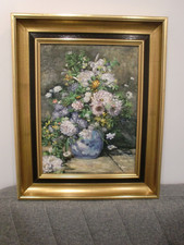 Altmeister Blumenstillleben Ölgemälde signiert 19Jhd mit Rahmen von Dieter Loy