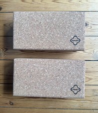 Gepflegt: 2x YOGA-Block aus Naturkork, 22x12x7 cm, KIMJALY